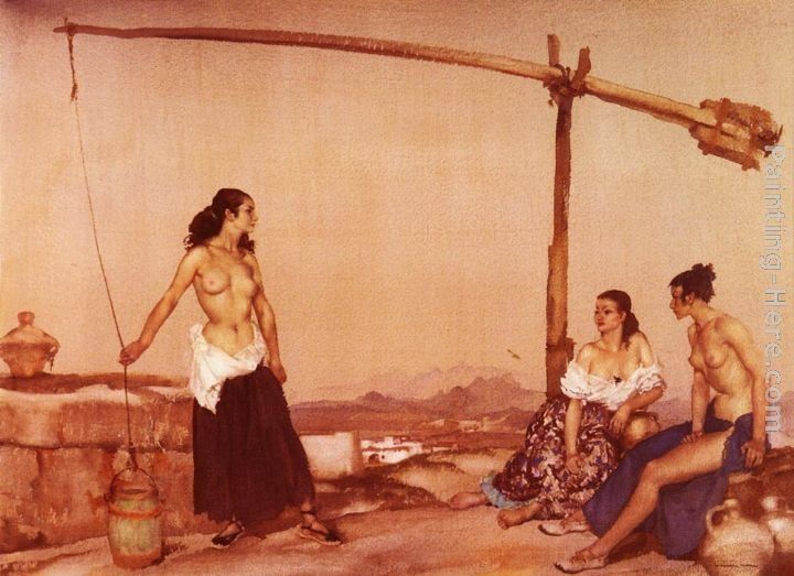 Sir William Russell Flint Disputation at the Well
